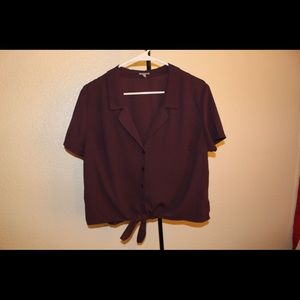 Charlotte Russe v-neck button up